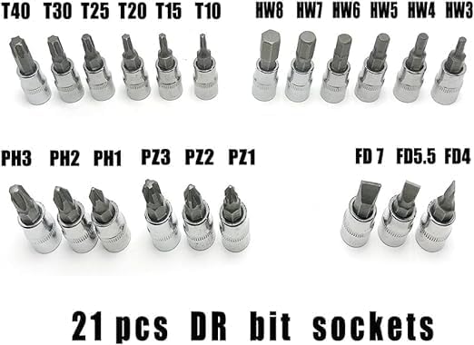 42-Piece Professional 1/4" Drive Socket & Bit Set with Ratchet Wrench