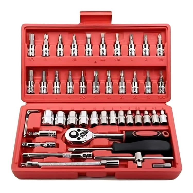 42-Piece Professional 1/4" Drive Socket & Bit Set with Ratchet Wrench