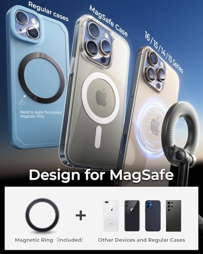 360° Rotating Magnetic Phone Mount with Vacuum Suction Base