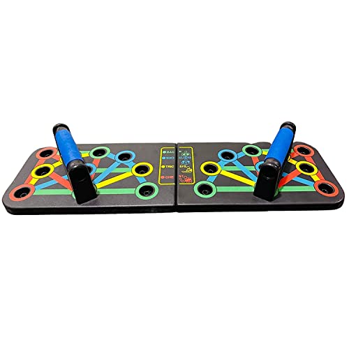 Color-Coded Push-Up Board System – 14-in-1 Foldable Fitness Trainer
