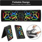 Color-Coded Push-Up Board System – 14-in-1 Foldable Fitness Trainer
