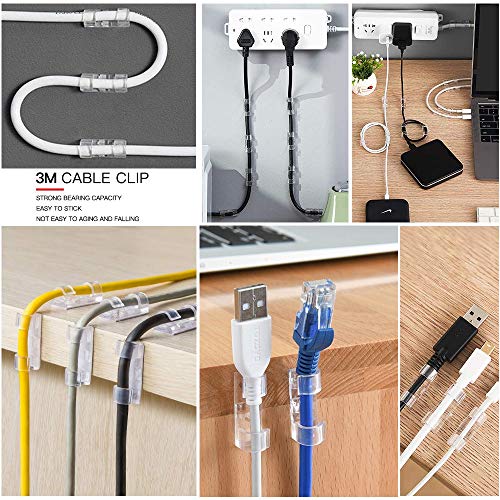 ClearGrip Cable Holder Clips – 40 Pack