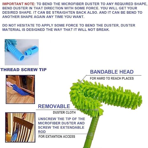 FlexiClean Pro – Multi-Purpose Bendable Microfiber Duster