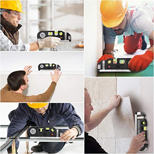 SmartLine Multipurpose Laser Level Tool – With Tape Measure & Triple Bubble Precision
