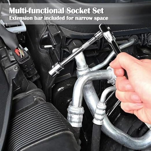 42-Piece Professional 1/4" Drive Socket & Bit Set with Ratchet Wrench