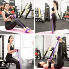 FlexTone Resistance Pedal Pull Rope – Full Body Fitness Exerciser (Multicolor)