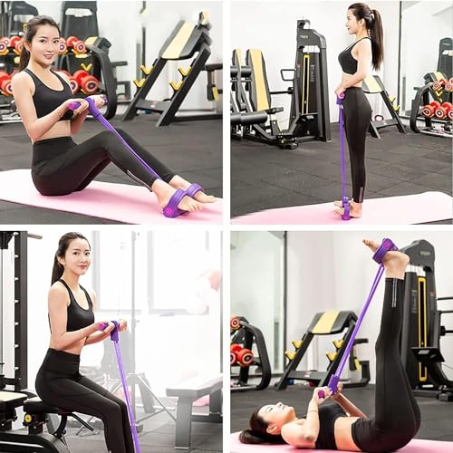 FlexTone Resistance Pedal Pull Rope – Full Body Fitness Exerciser (Multicolor)