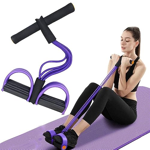 FlexTone Resistance Pedal Pull Rope – Full Body Fitness Exerciser (Multicolor)