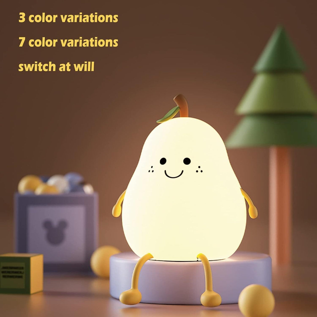 GlowBuddy – Soft Silicone Color-Changing Night Lamp with Sleep Timer