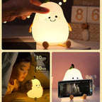GlowBuddy – Soft Silicone Color-Changing Night Lamp with Sleep Timer